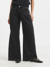 Kotty Women Wide Leg High-Rise Cotton Non Stretchable Jeans