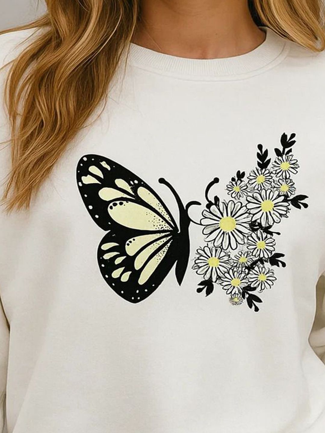 Kotty Women Graphic Printed Long Sleeves Sweatshirt