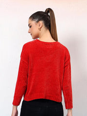 Kotty Women Round Neck Pullover Sweater