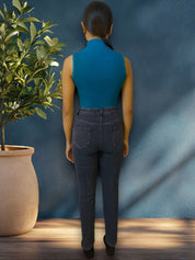 Kotty Women Regular Fit High-Rise Low Distress Light Fade Stretchable Jeans