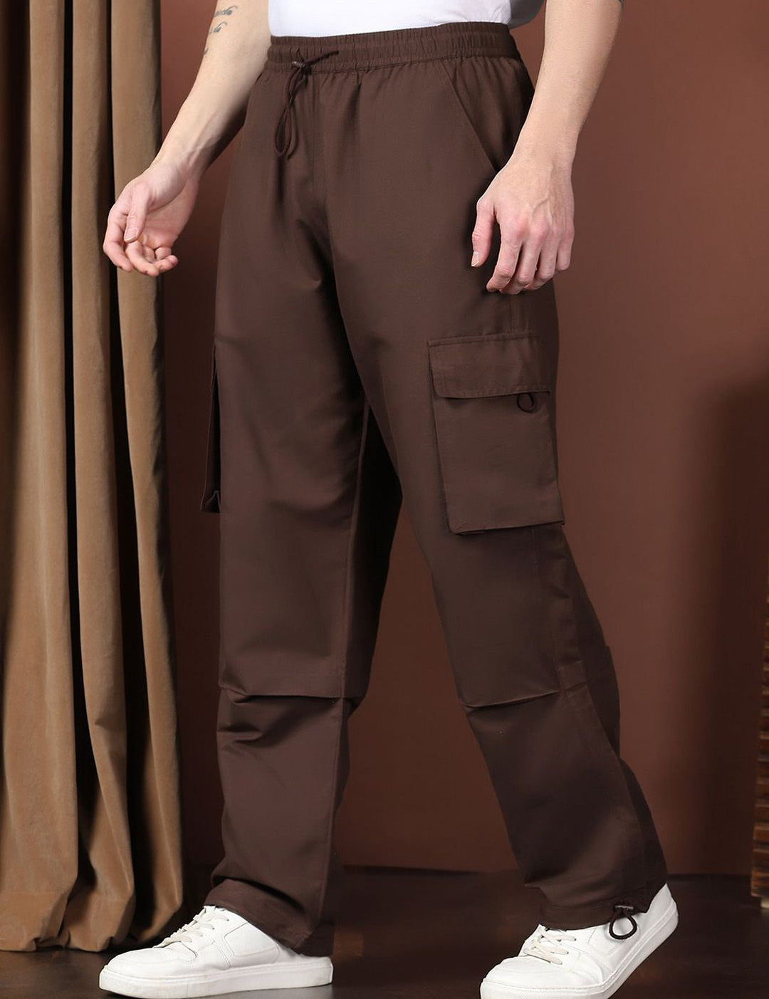 Kotty Men Relaxed Easy Wash Cargos Trousers