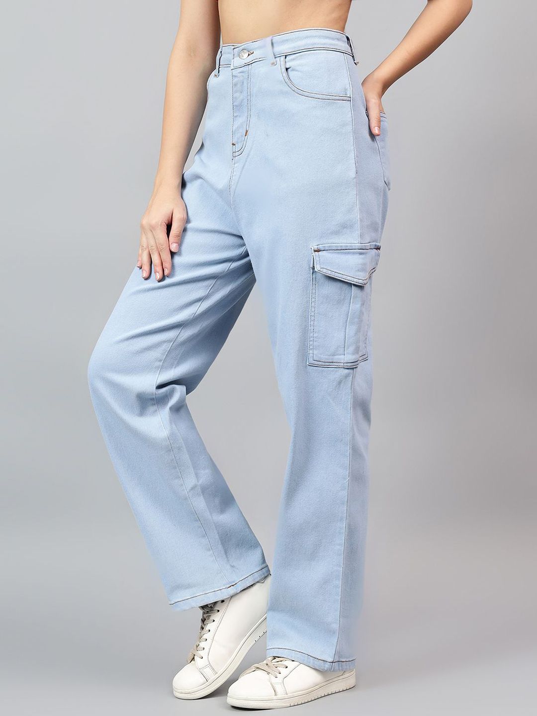 Kotty Women Straight Fit High-Rise Stretchable Jeans