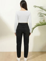Kotty Top Snow White Women's Crop Long-Sleeve Fashion