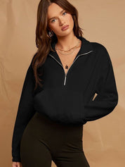 Kotty Women Mock Collar Long Sleeves Sweatshirt