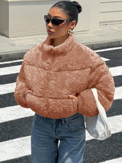 Kotty Women Woollen Crop Open Front Jacket