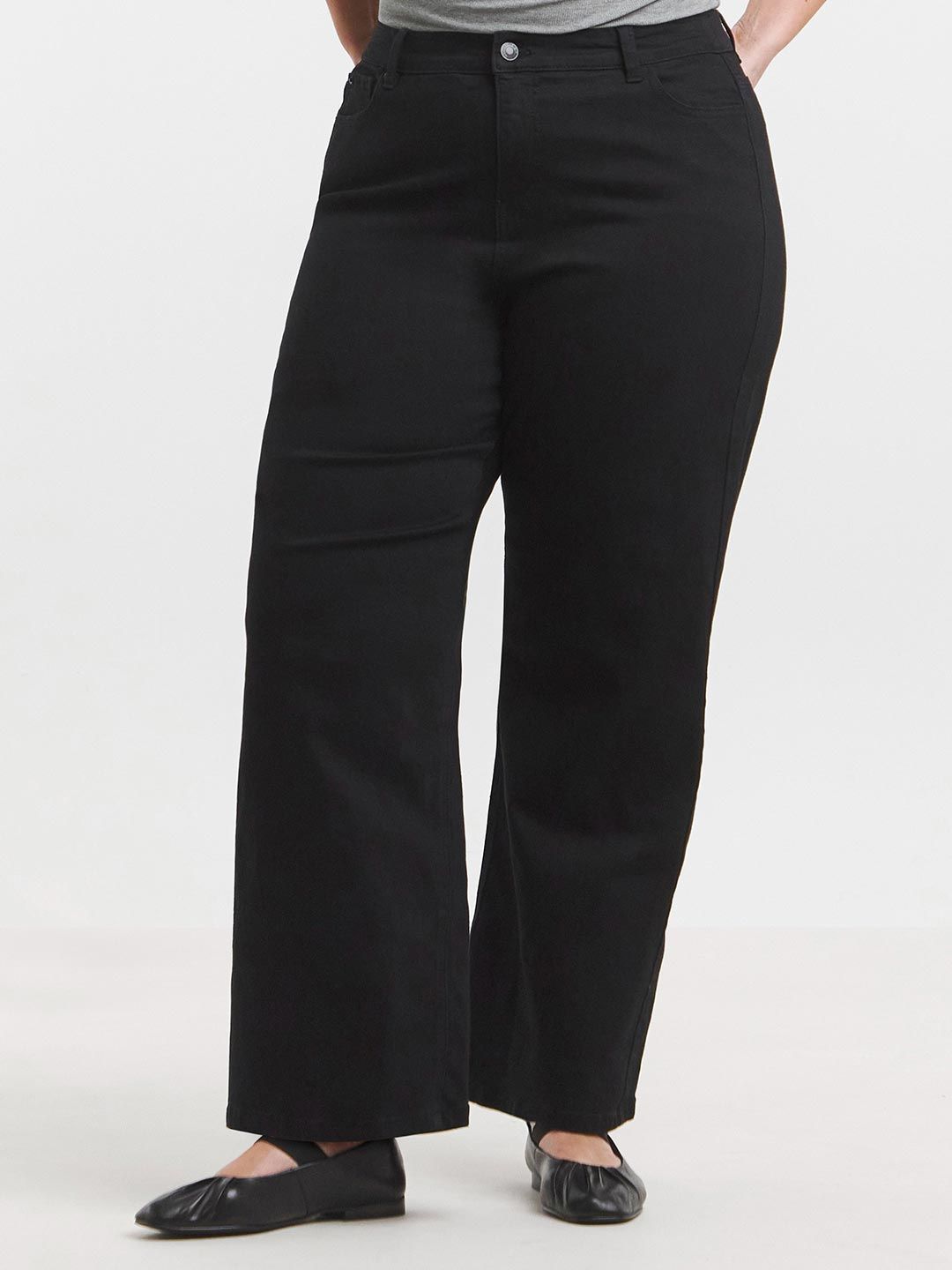 Kotty Women Wide Leg High-Rise Stretchable Denim Jeans