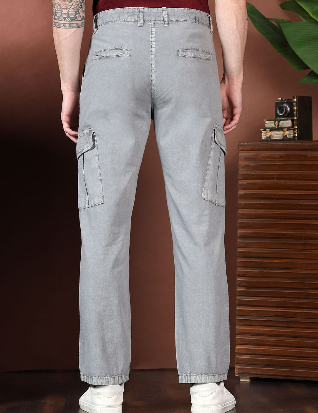 Kotty Men Relaxed Easy Wash Cargos Trousers