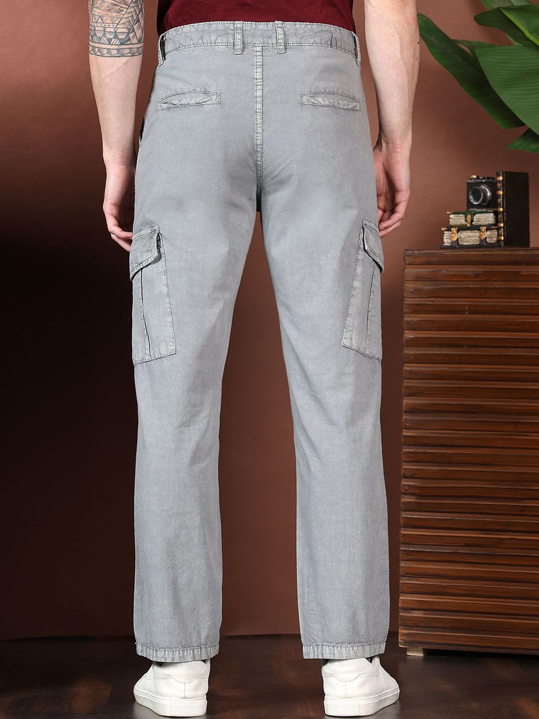 Kotty Men Relaxed Easy Wash Cargos Trousers