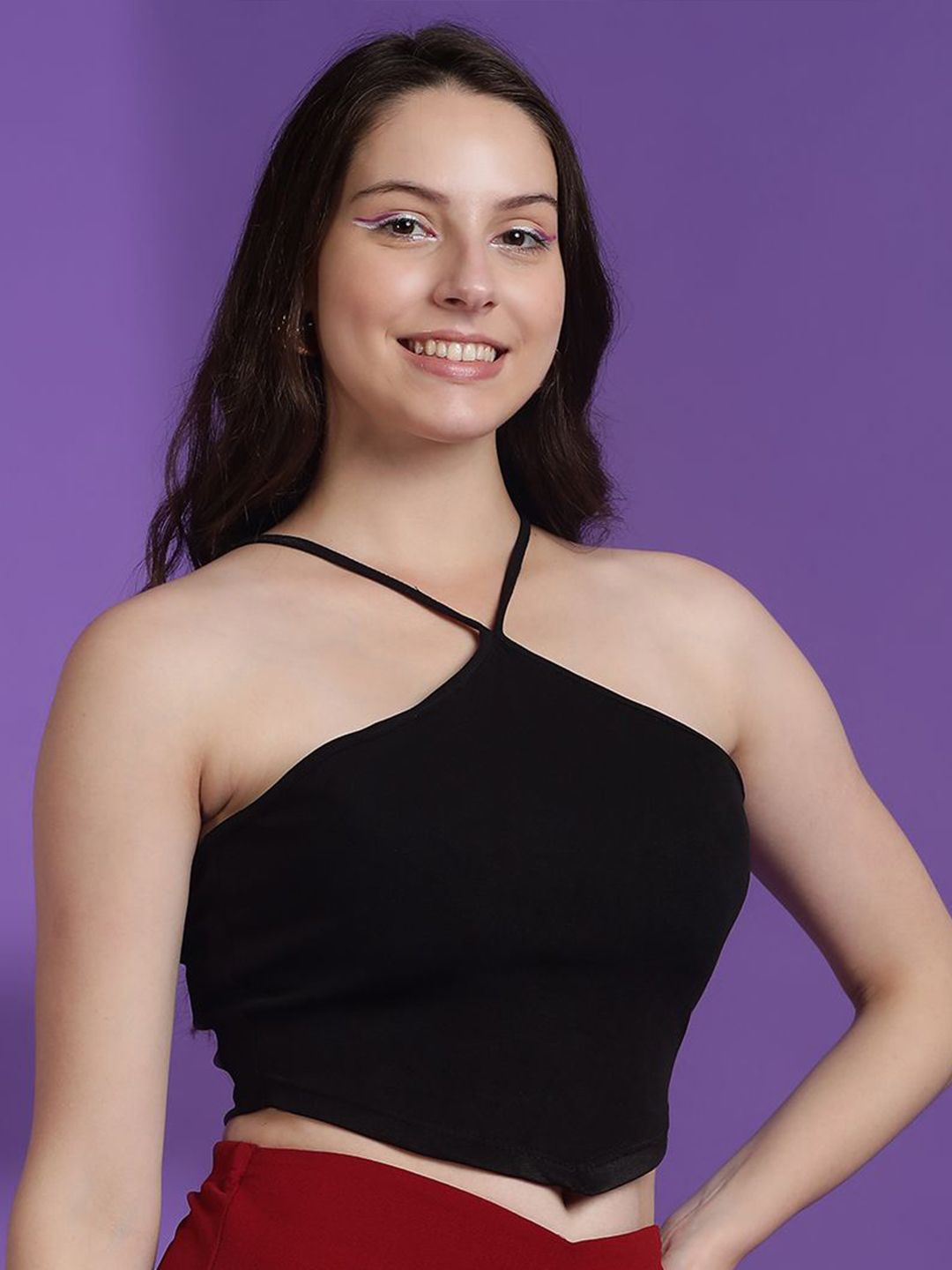 Kotty Women Solid Shoulder Straps Top