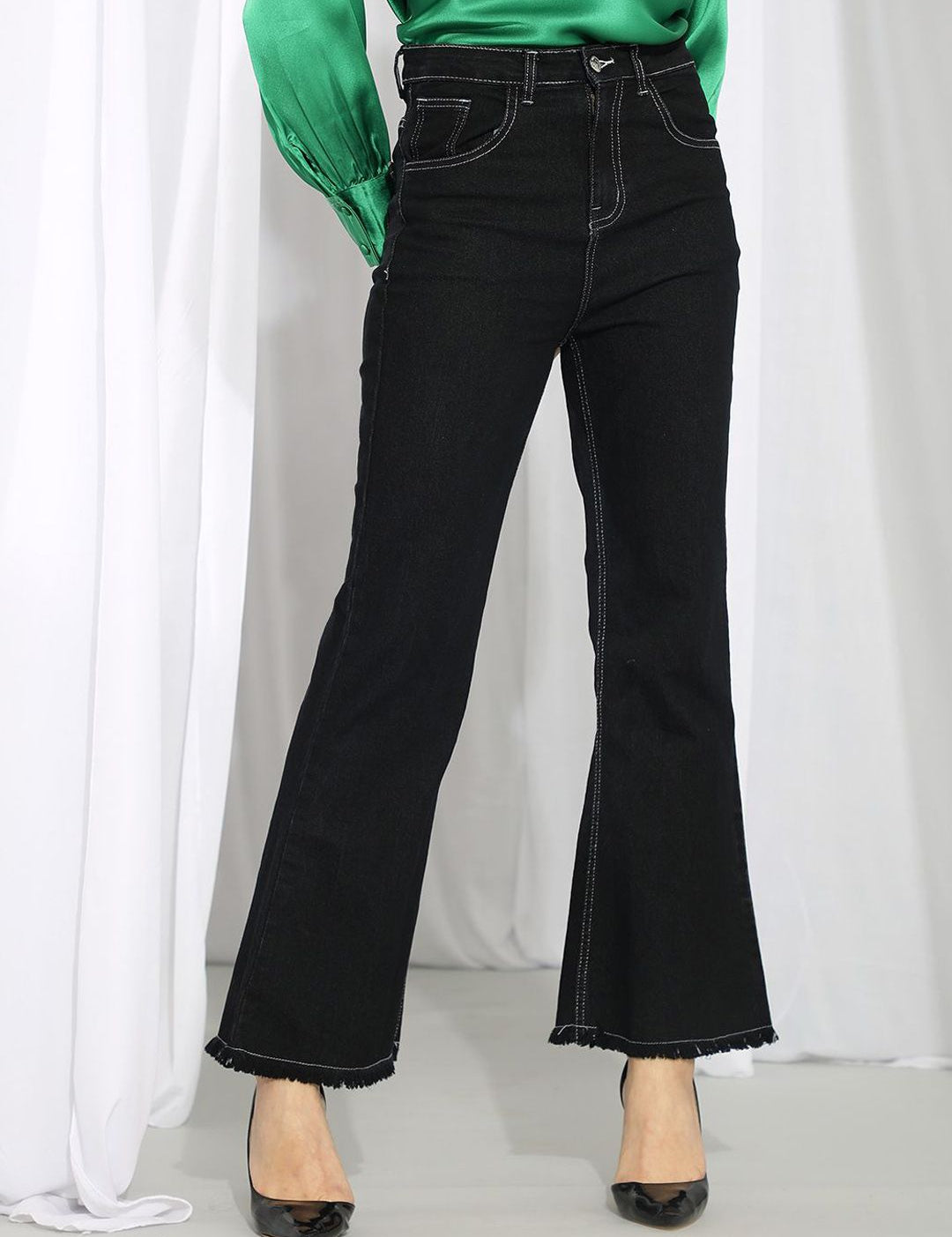 Kotty Women Bootcut High-Rise Stretchable Jeans