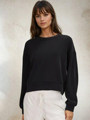 Kotty Women Full Sleeve Solid Sweatshirt