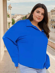 Kotty Women Shirt Collar Full Sleeve Sweatshirt