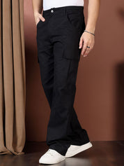 Kotty Men Easy Wash Regular Fit Mid-Rise Cargos Trousers