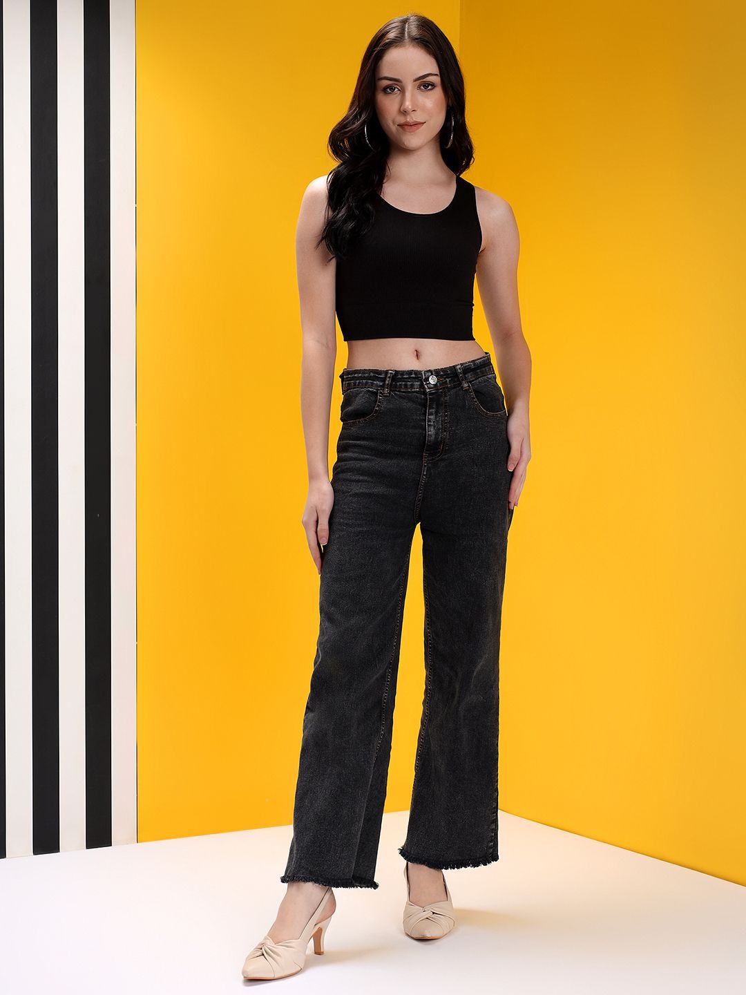 Kotty Women Jean Straight Fit High-Rise Jeans