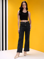 Kotty Women Jean Straight Fit High-Rise Jeans