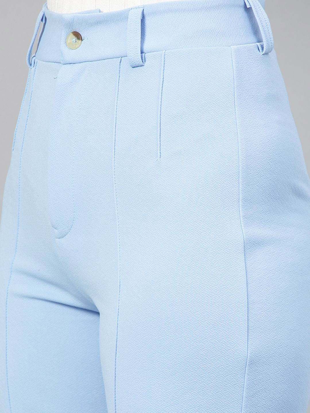 Kotty Women Colourblocked Straight Fit High-Rise Trousers