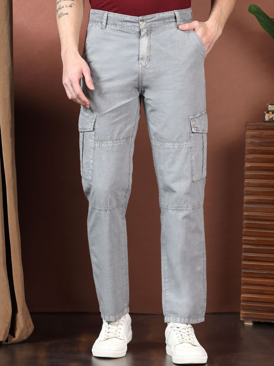 Kotty Men Relaxed Easy Wash Cargos Trousers