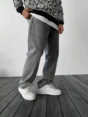 Kotty Men Straight Fit Low-Rise Stretchable Jeans