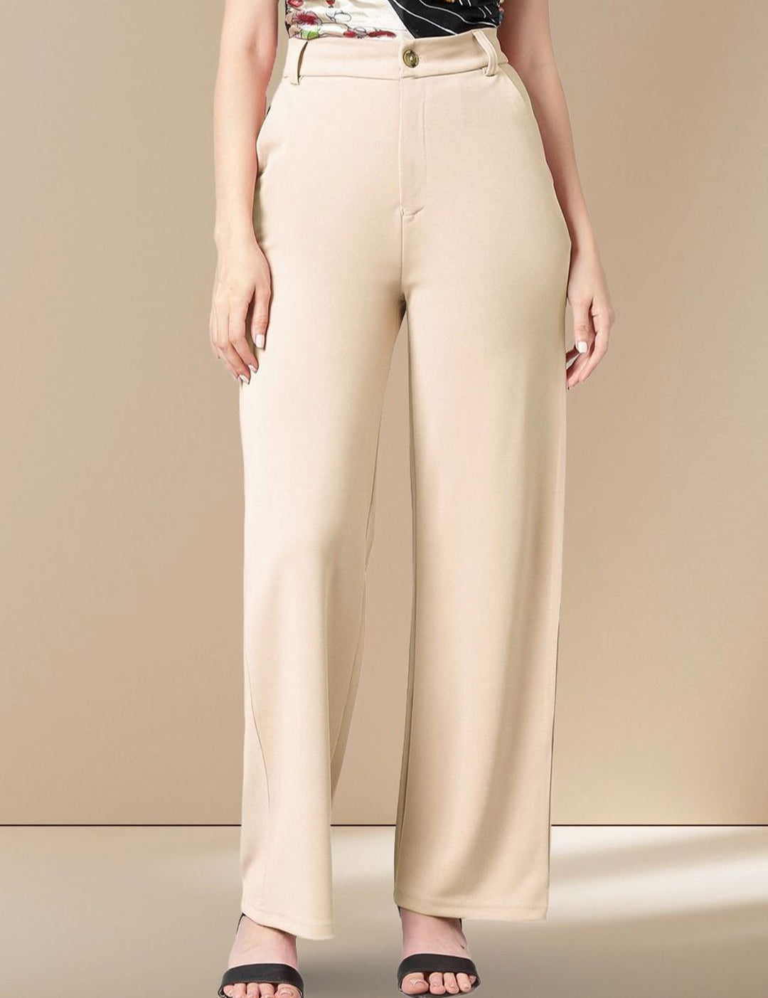 Kotty Women Straight Fit High-Rise Trousers