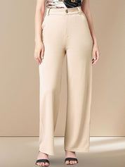 Kotty Women Straight Fit High-Rise Trousers