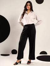 Kotty Relaxed Fit Spread Collar Long Sleeves Cotton Formal Shirt