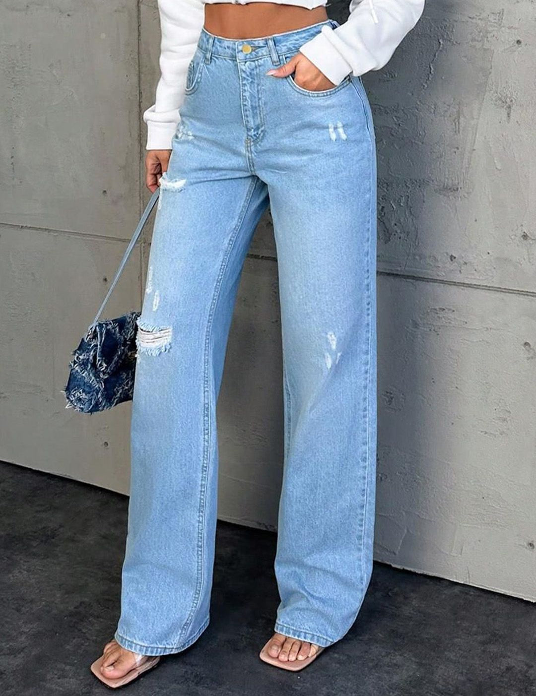 Kotty Women Cotton Straight Fit High-Rise  Jeans