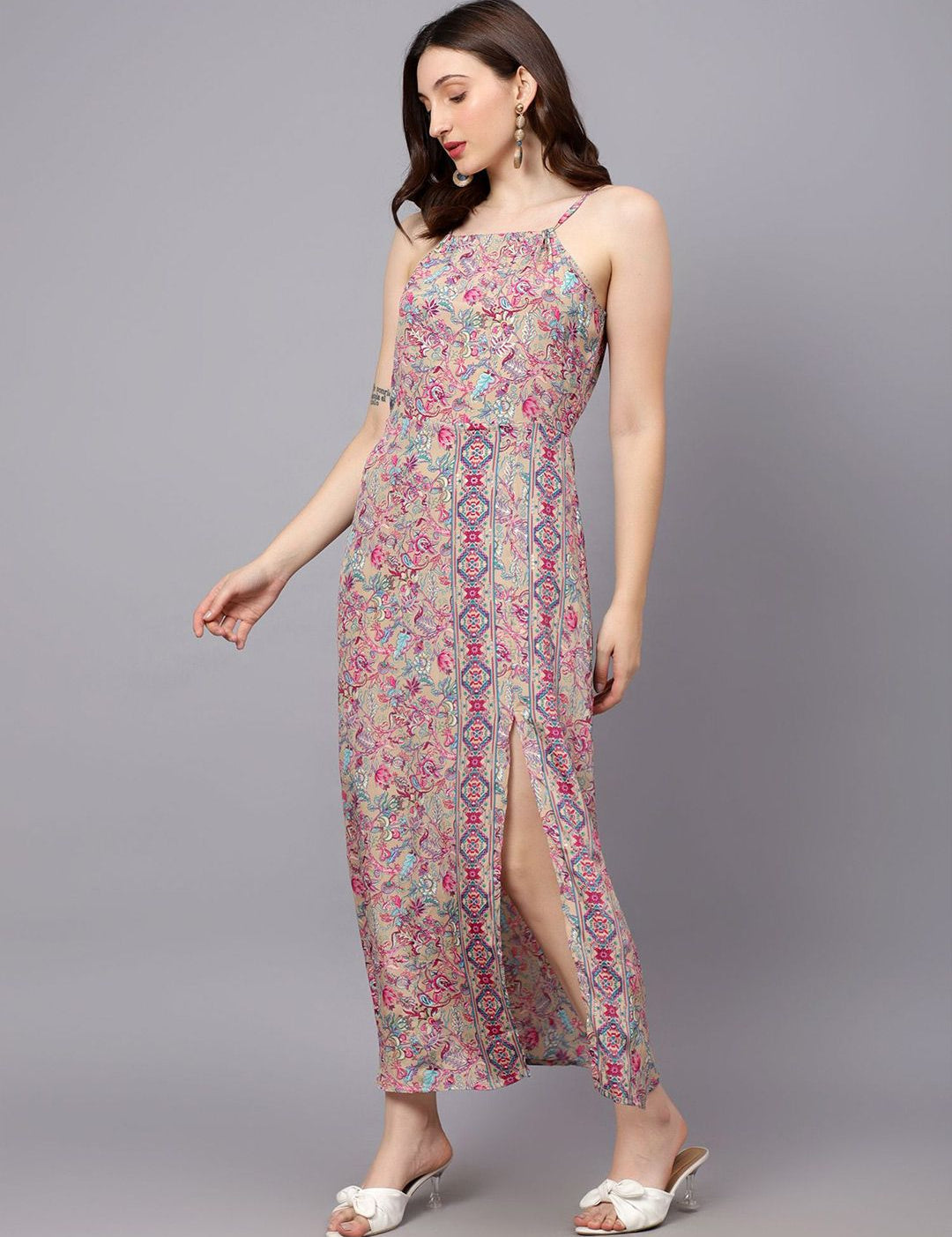 Kotty Women Graphic Printed A-Line Maxi Dress