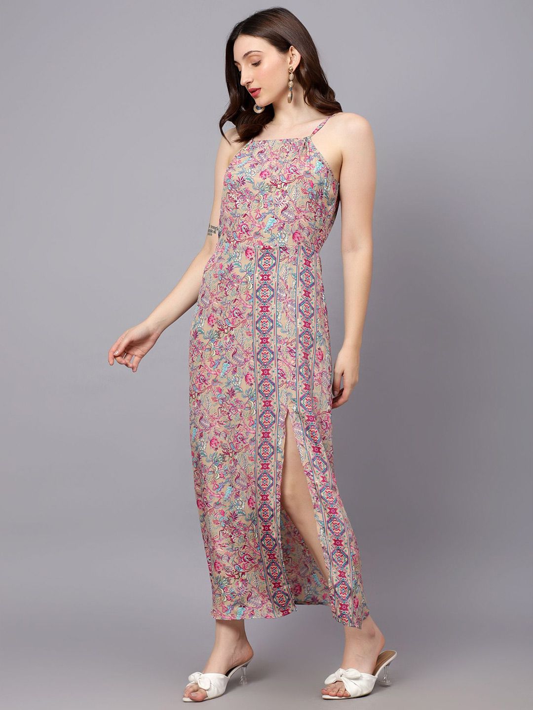 Kotty Women Graphic Printed A-Line Maxi Dress