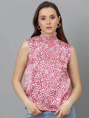 Kotty Animal Print Crepe Top