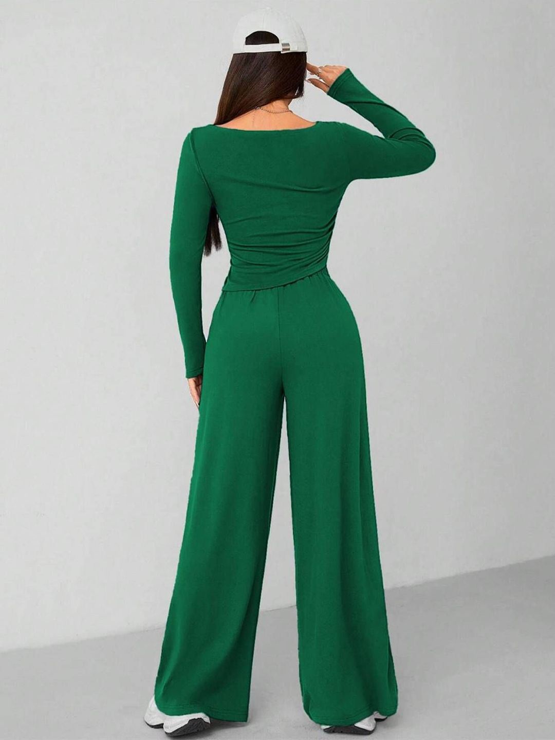 Kotty Women Boat Neck Top With Trousers Co-Ords