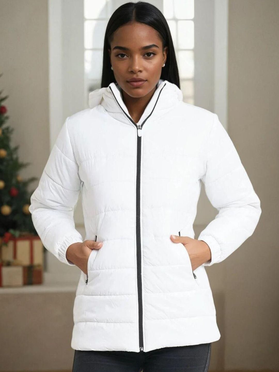 Kotty Women Hooded Solid Lightweight Puffer Jacket