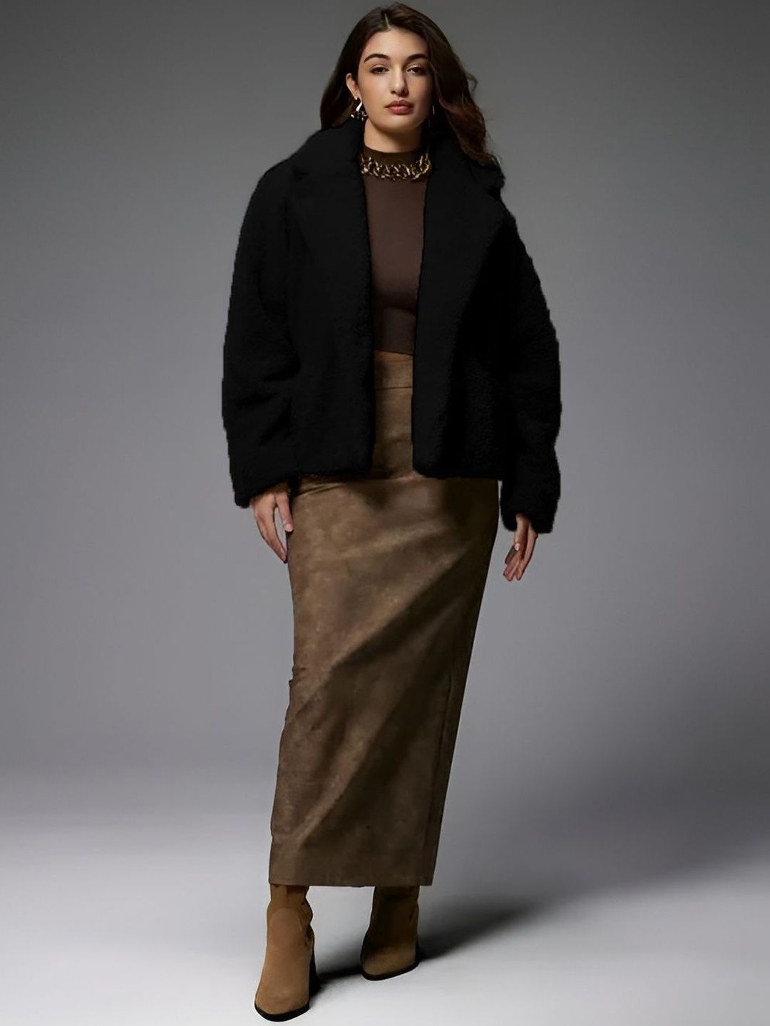 Kotty Lightweight Open Front Lapel Collar Jacket