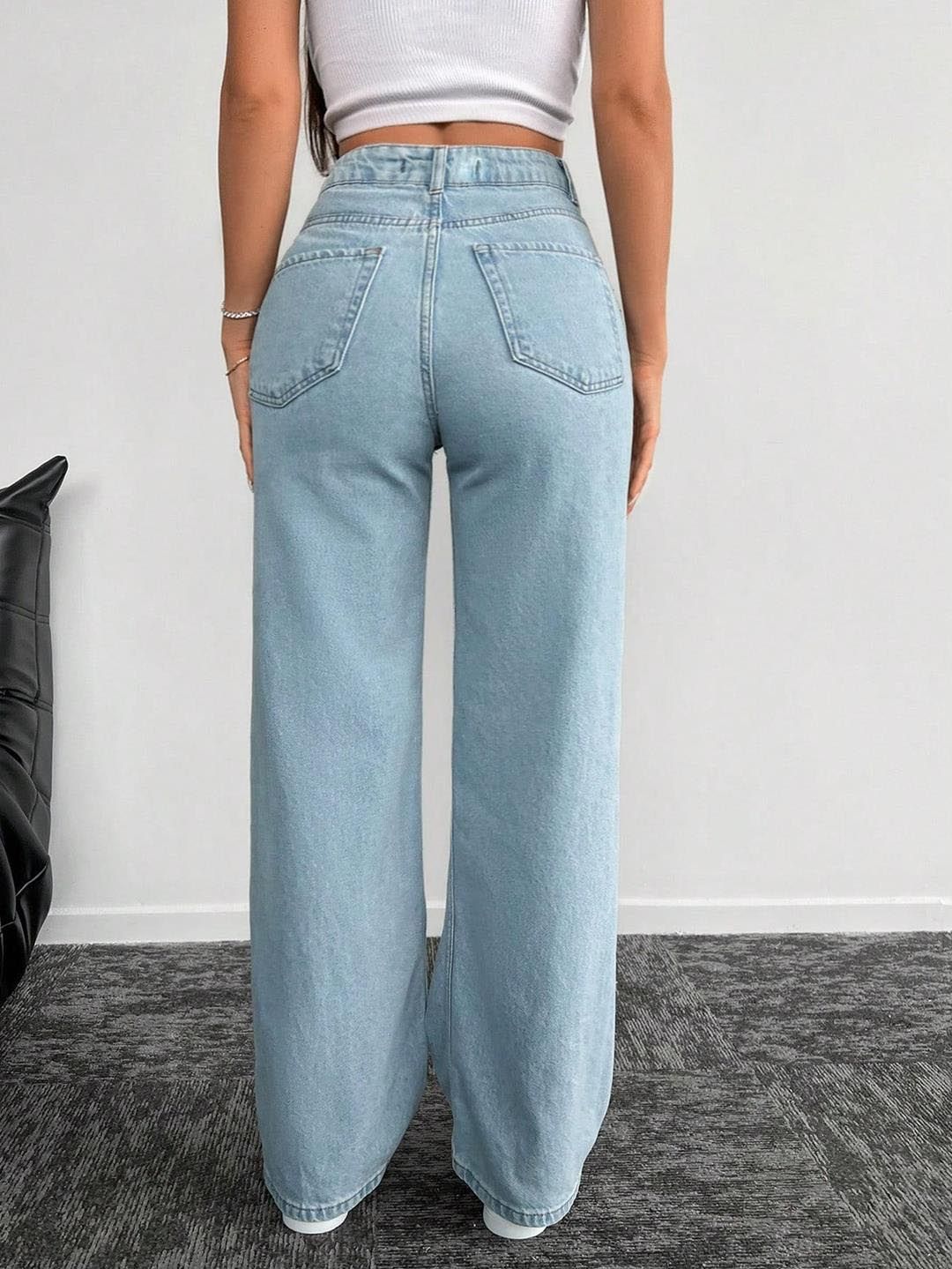 Kotty Women Cotton Straight Fit High-Rise Highly Distressed Stretchable Jeans