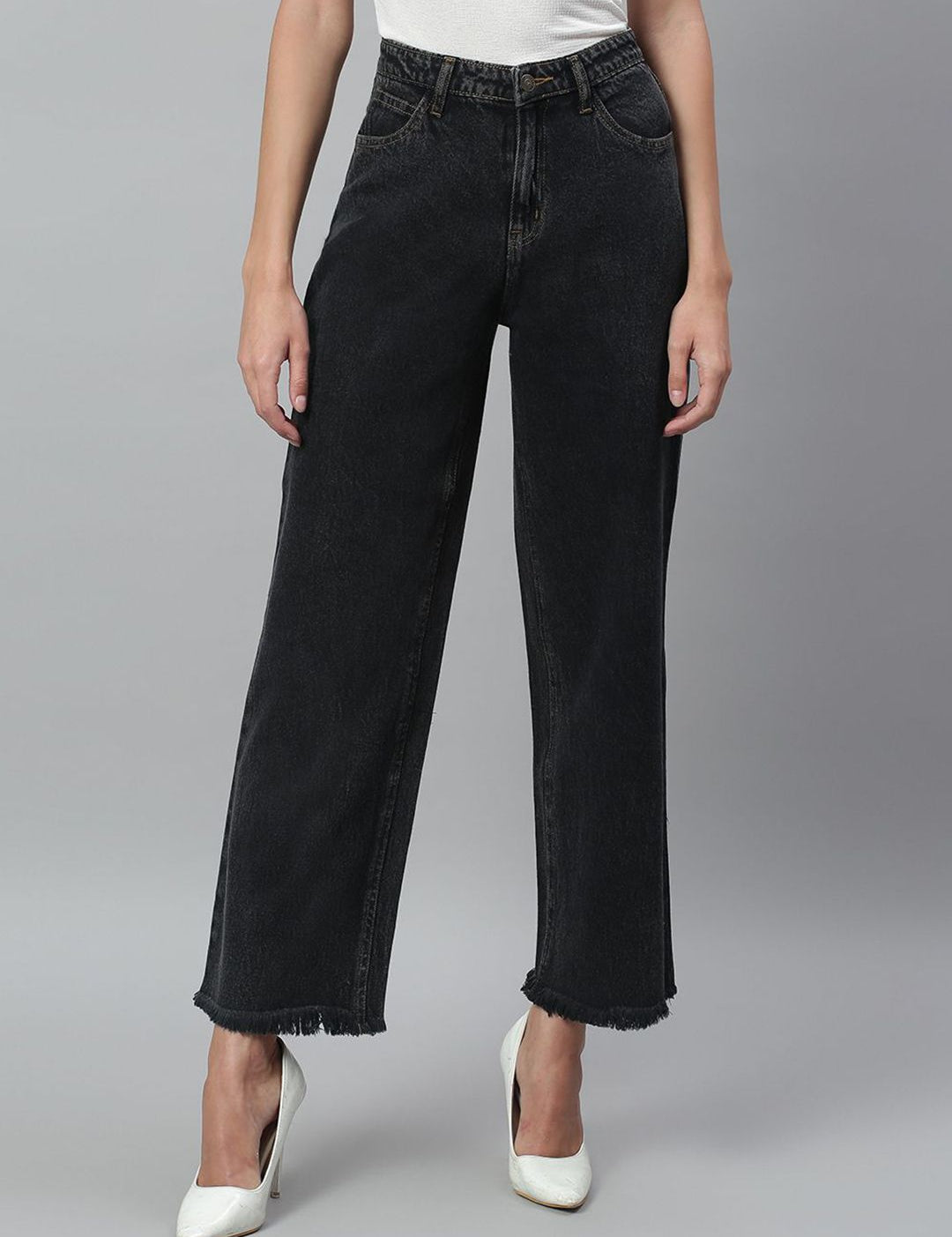 Kotty Women Jean Straight Fit High-Rise Stretchable Jeans