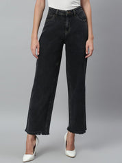 Kotty Women Jean Straight Fit High-Rise Stretchable Jeans