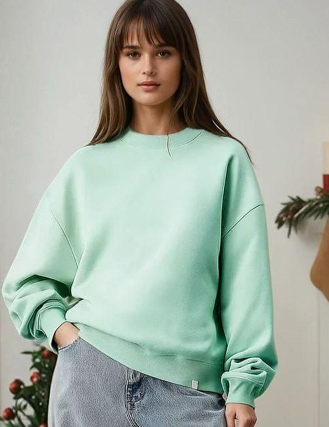 Kotty Women Round Neck Pullover Sweatshirt