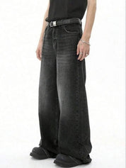 Kotty Men Wide Leg Low-Rise Light Fade Stretchable Jeans