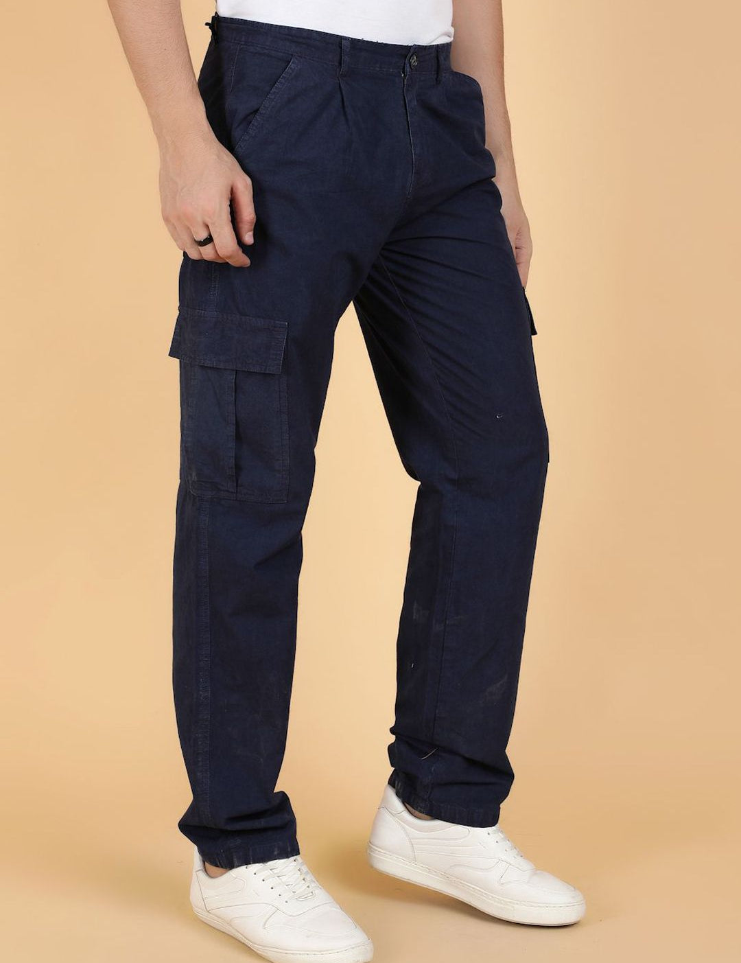 Kotty Men Easy Wash Regular Fit Cargos Trousers