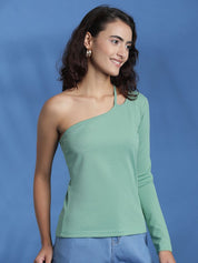 Kotty Women Solid One Shoulder Top
