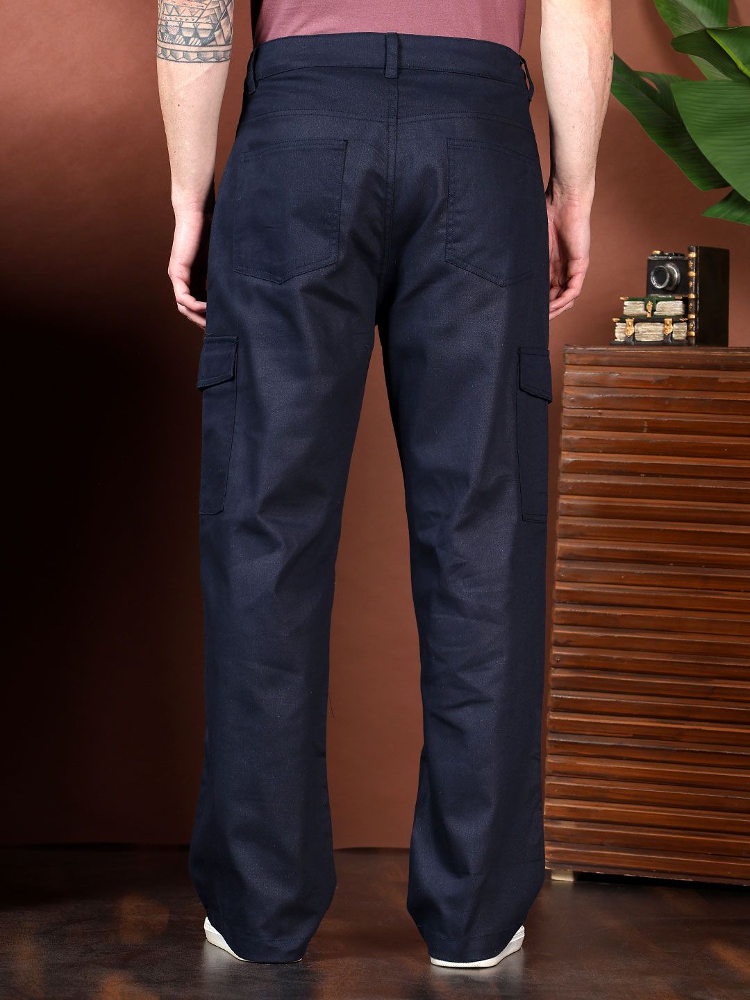 Kotty Men Relaxed Easy Wash Cargos Trousers