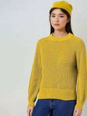 Kotty Women Ribbed Cotton Pullover