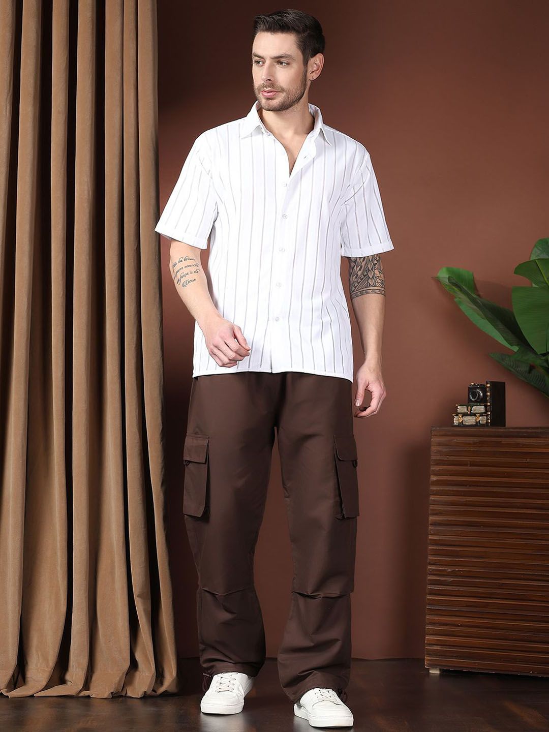 Kotty Men Relaxed Easy Wash Cargos Trousers