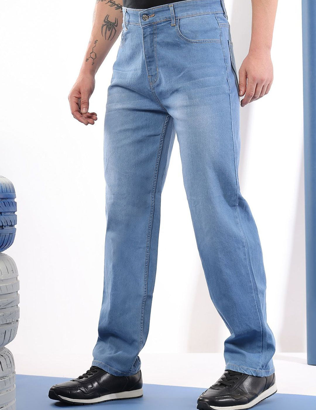 Kotty Men Comfort Fit Mid-Rise Stretchable Jeans