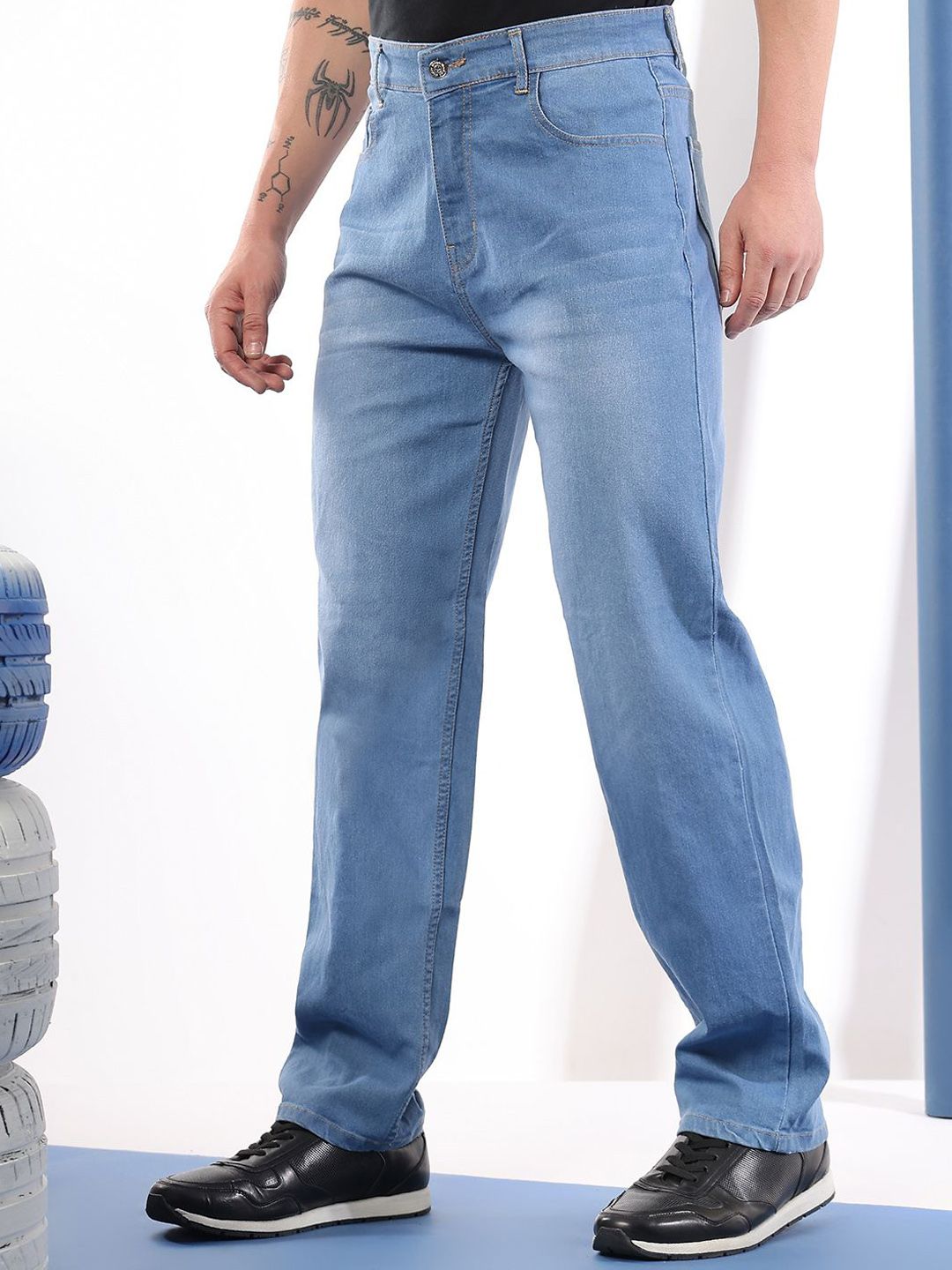 Kotty Men Comfort Fit Mid-Rise Stretchable Jeans