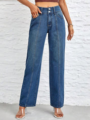 Kotty Women Straight Fit High-Rise Stretchable Jeans