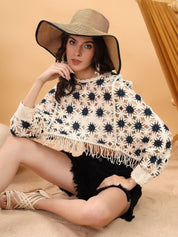 Kotty Embellished Print Cotton Top