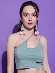 Kotty Women Solid One Shoulder Top