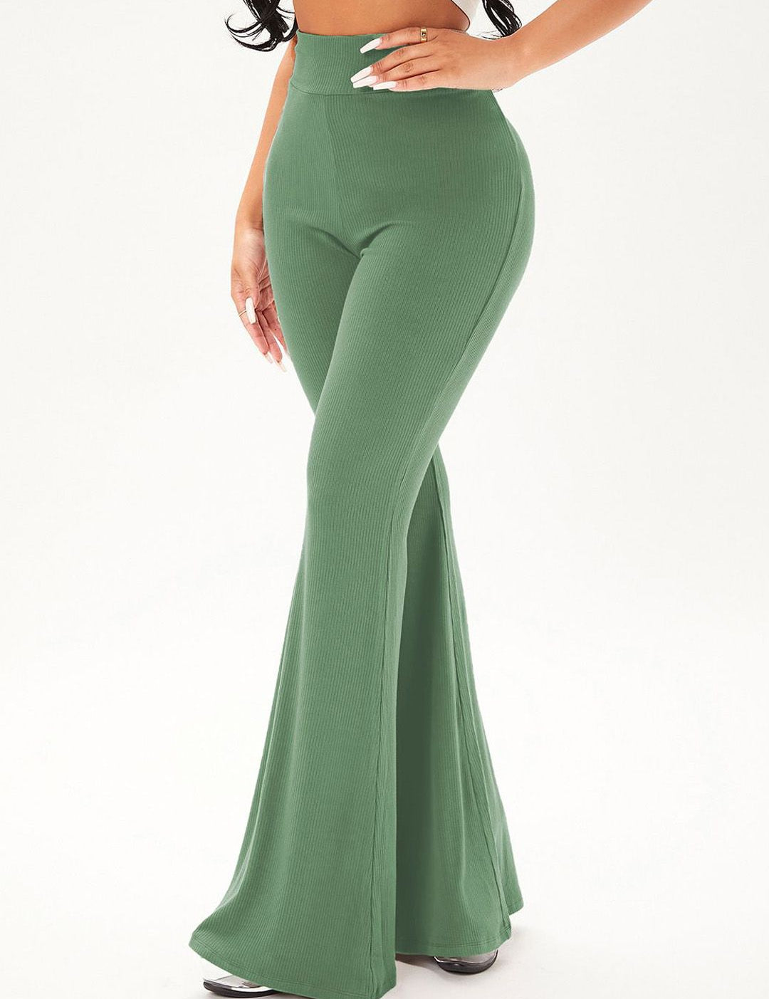 Kotty Women Regular Fit High-Rise Cotton Regular Trousers