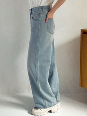 Kotty Women Jean Wide Leg High-Rise Stretchable Jeans
