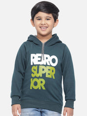 KOTTY Boys Full Sleeve Graphic Print Hooded Sweatshirt